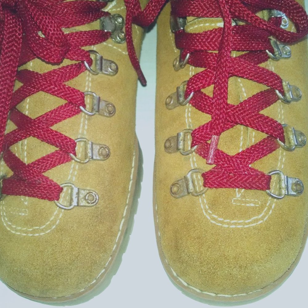 Vintage rare suede leather hiking boots shoes - Picture 3 of 12